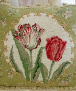 Beautiful Tulip Neeldepoint Pillow