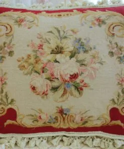 A Little More Luxurious: Floral Needlepoint Pillow