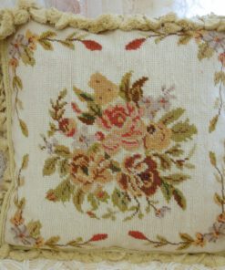 Needlepoint Pillows, Pastel Rose