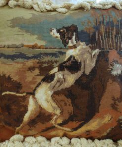 Hunting Dog Needlepoint Pillow