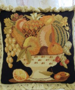 Needlepoint Pillow Tropical Fruit