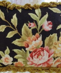 Stained Glass Tulip Needlepoint Pillow