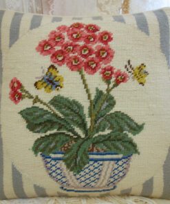 Potted Plant Needlepoint Pillow