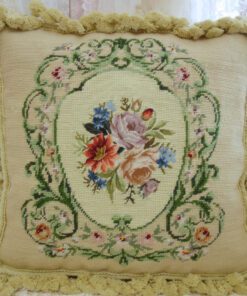 Needlepoint Pillow Calla Lily & Anemone