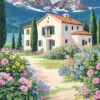 Mountain Cottage Garden Needlepoint Canvas 1 Mountain Cottage Garden Needlepoint Canvas