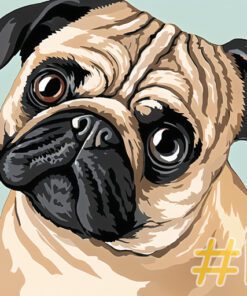 Pug Portraits Needlepoint Canvas