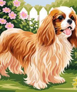 King Charles Spaniel Needlepoint Canvas