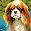 King Charles Spaniel Needlepoint Canvas