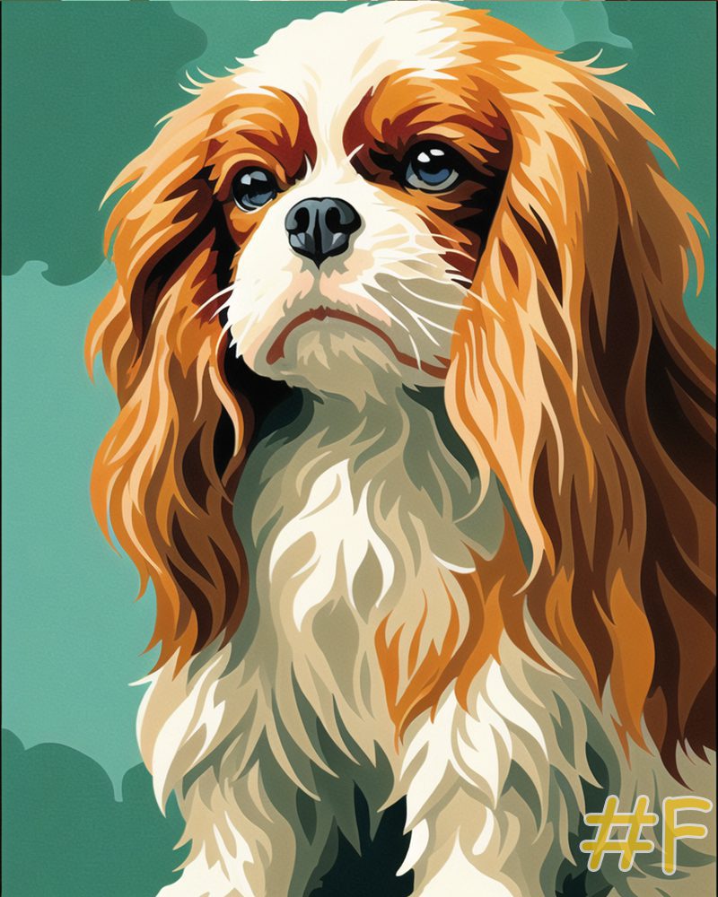 King Charles Spaniel Needlepoint Canvas