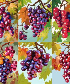 Grapes on The Vine Needlepoint Canvas