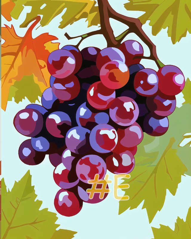 Grapes on The Vine Needlepoint Canvas