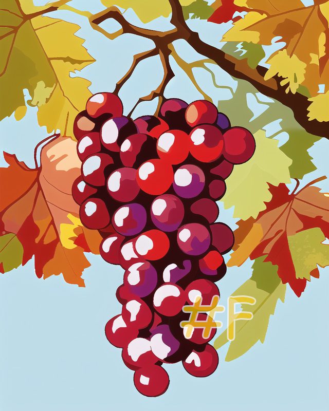 Grapes on The Vine Needlepoint Canvas