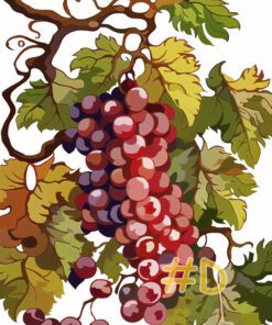 Ripe Grapevines Needlepoint Canvas