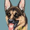 Click to view Our Companion Animals German Shepherd Portrait needlepoint canvas