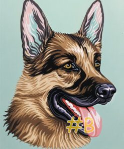 Click to view Our Companion Animals German Shepherd Portrait needlepoint canvas