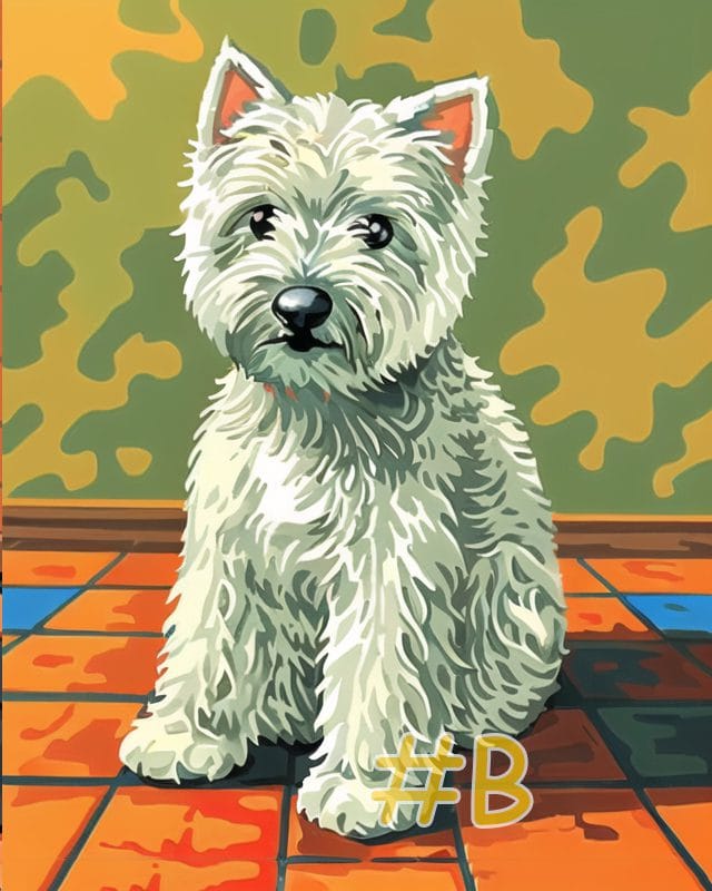 Classic Dog Portrait Needlepoint Canvas