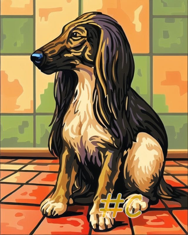 Classic Dog Portrait Needlepoint Canvas