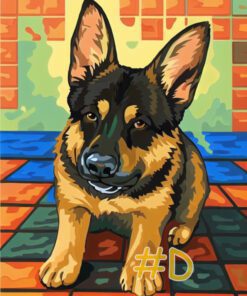 Classic Dog Portrait Needlepoint Canvas