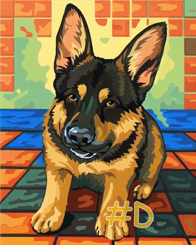 Classic Dog Portrait Needlepoint Canvas