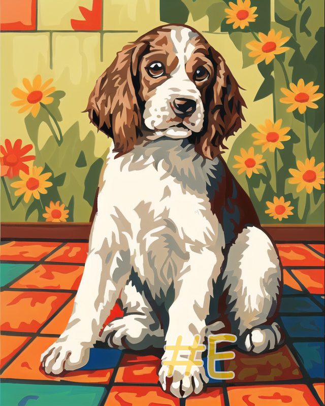 Classic Dog Portrait Needlepoint Canvas