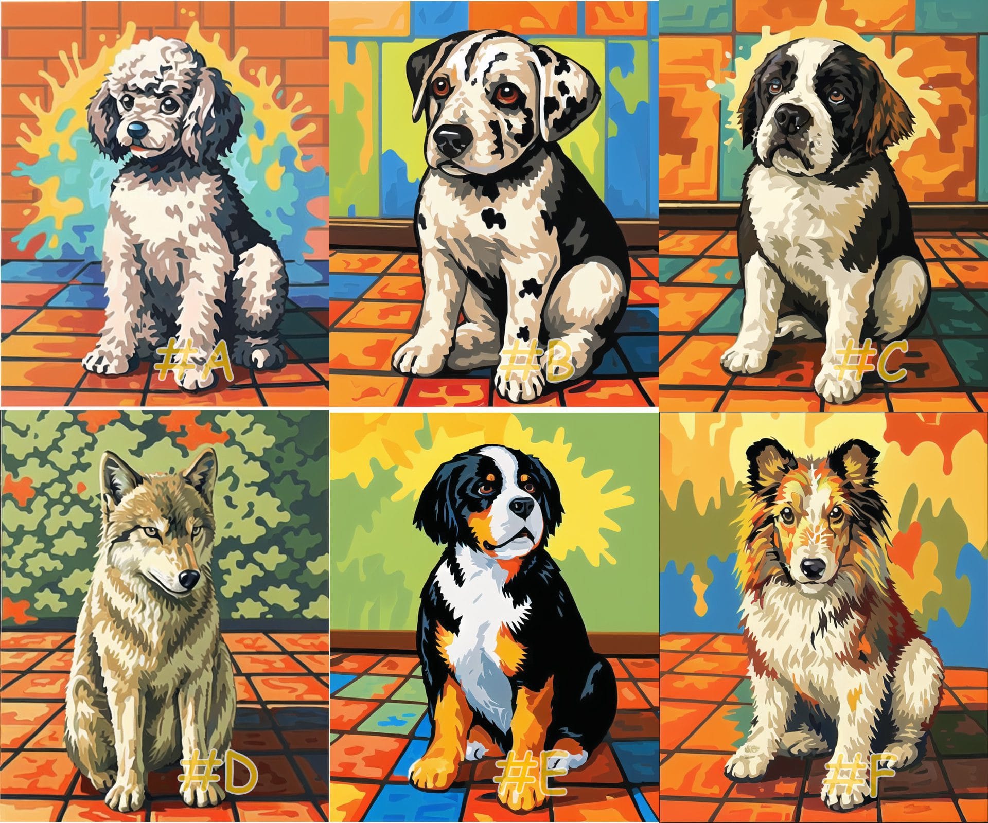 Dog Needlepoint Canvas for Kids