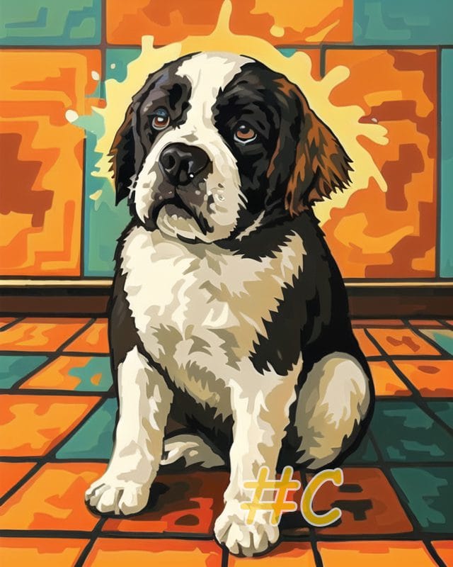 Playful Puppies Needlepoint Canvas