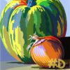 Pumpkin and Gourd Needlepoint Canvas – Autumn Harvest Design