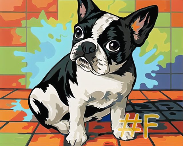 French Bulldog Needlepoint Canvas