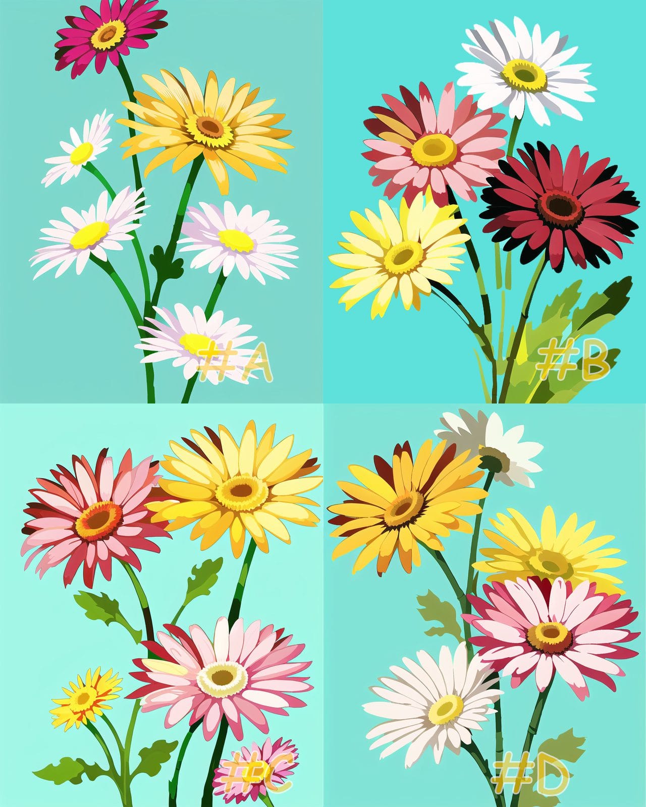 Gerbera Daisy Needlepoint Canvas