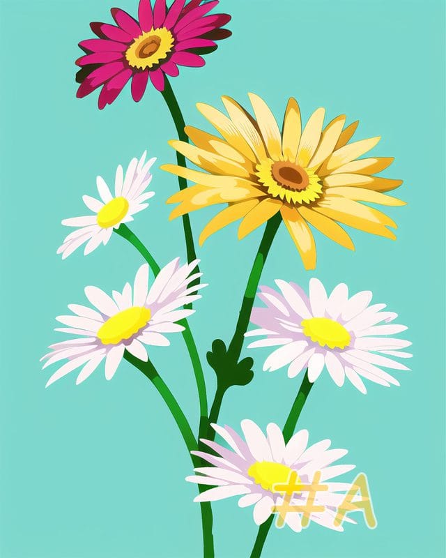 Gerbera Daisy Needlepoint Canvas