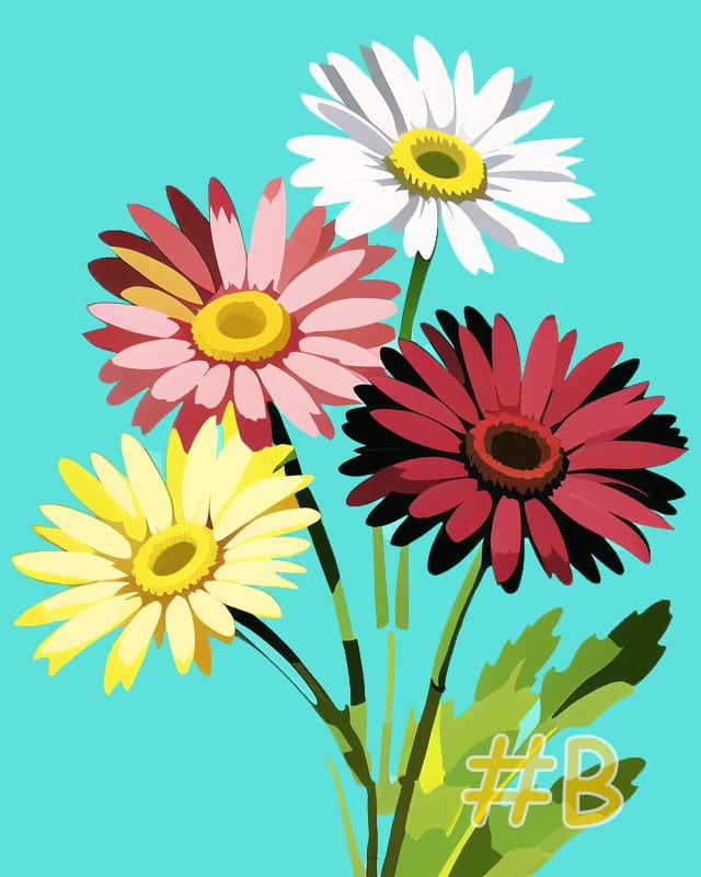 Gerbera Daisy Needlepoint Canvas