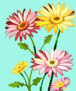 Gerbera Daisy Needlepoint Canvas