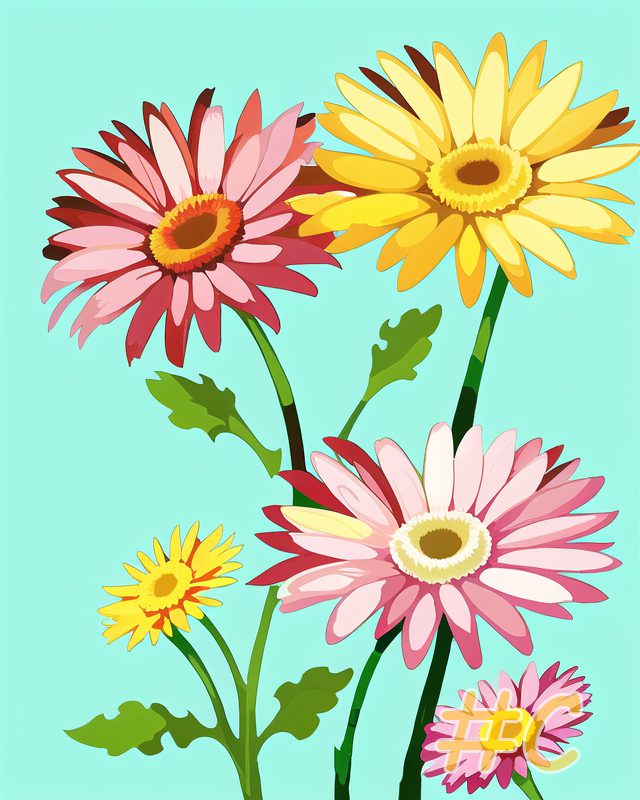 Gerbera Daisy Needlepoint Canvas