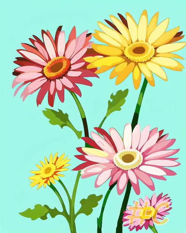 Gerbera Daisy Needlepoint Canvas