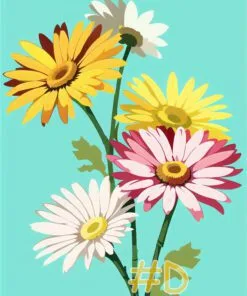 Gerbera Daisy Needlepoint Canvas