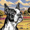 Boston Terrier Needlepoint Canvas Series