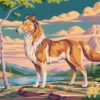 Majestic Collie Needlepoint Canvas