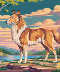 Majestic Collie Needlepoint Canvas