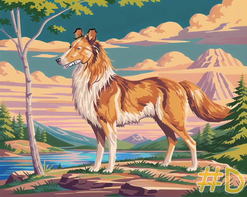 Majestic Collie Needlepoint Canvas