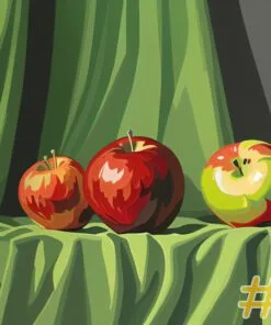 Apple Still Life Needlepoint Canvas Set