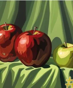 Apple Still Life Needlepoint Canvas Set