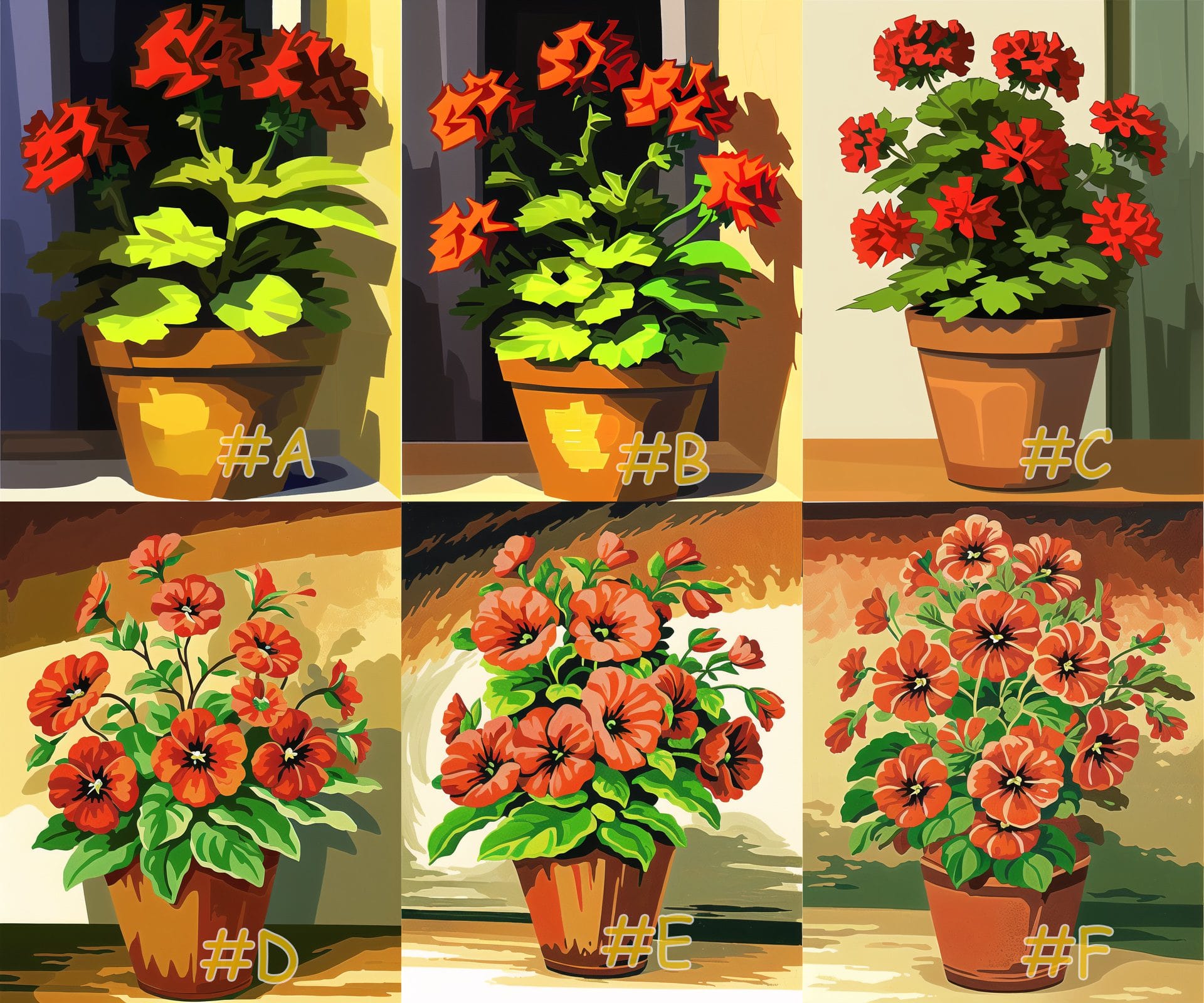 Geranium tookas Needlepoint canvas Collection