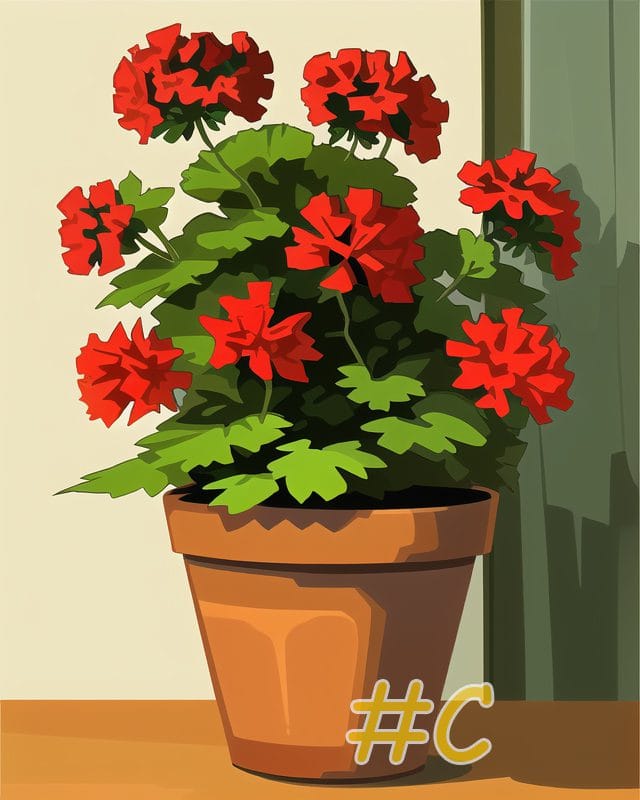 Geranium tookas Needlepoint canvas Collection