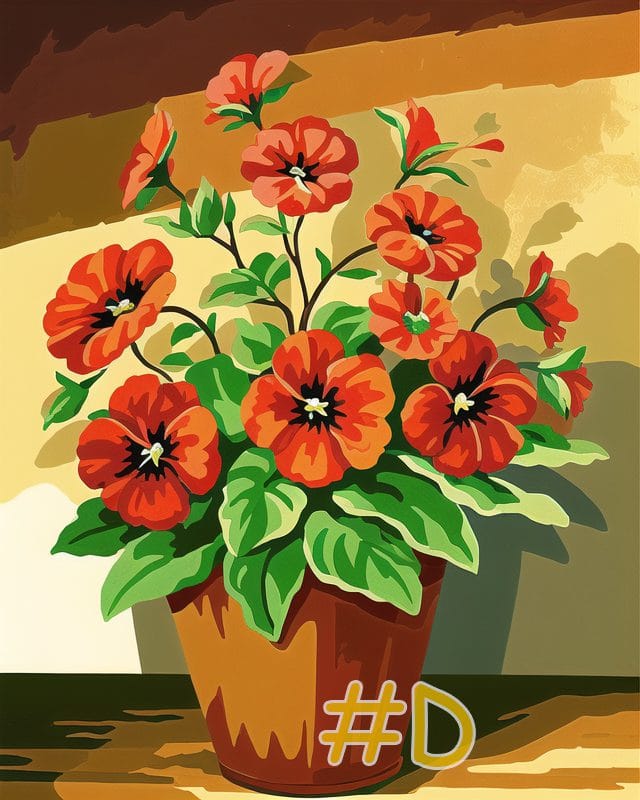 Geranium tookas Needlepoint canvas Collection