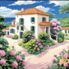 Countryside Cottage Needlepoint Canvas