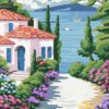 Floral Villa Needlepoint Canvas