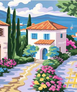 Floral Villa Needlepoint Canvas