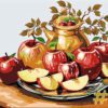 Apples and Vases Needlepoint Canvas