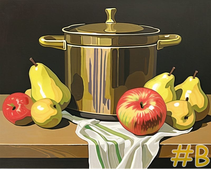 Still Life with Brass and Fruit Needlepoint Canvas Set
