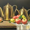 Still Life with Brass and Fruit Needlepoint Canvas Set